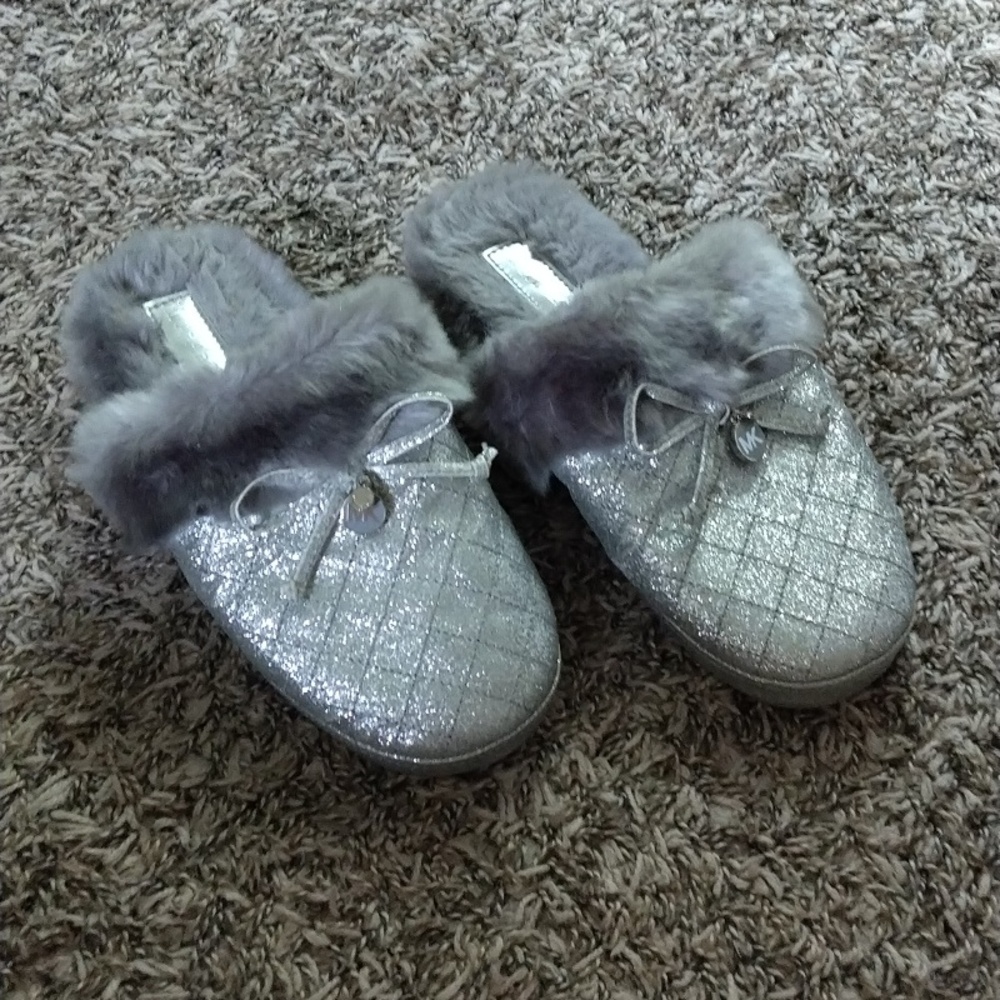 Michael Kors silver sparkle shoes/slippers